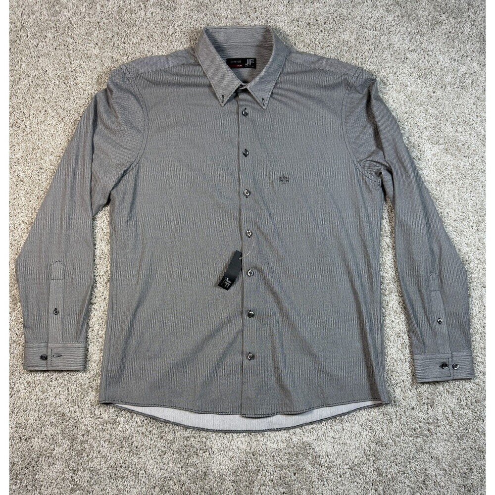 JF J Ferrar Slim Stretch Dress Shirt 16-16.5 34/35 Wrinkle Free NWT
